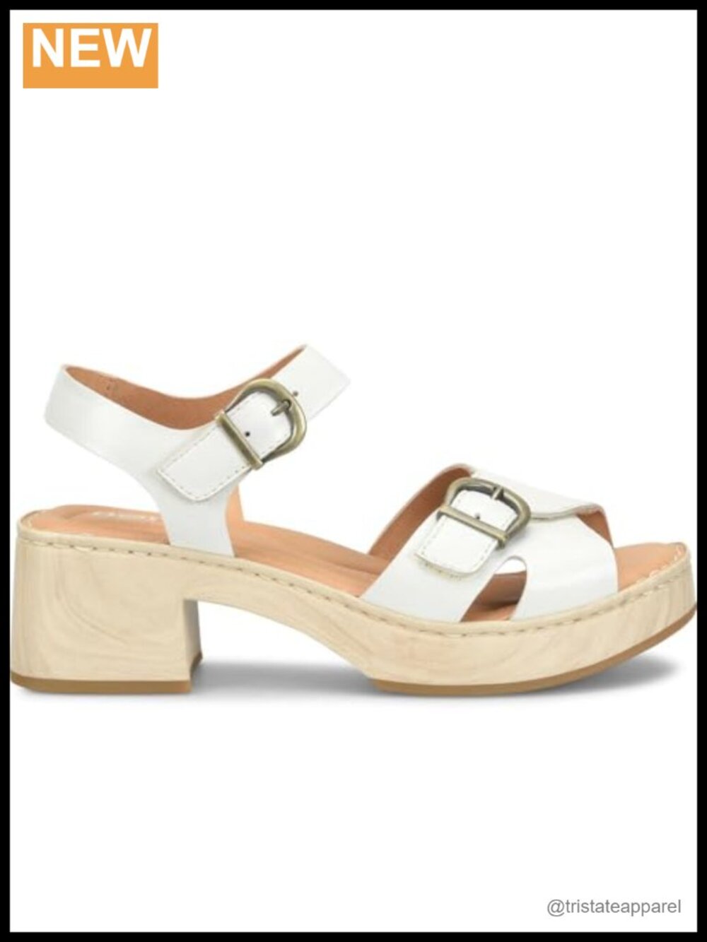 Born Women's Bella Leather Platform Sandal Comfort Buckle